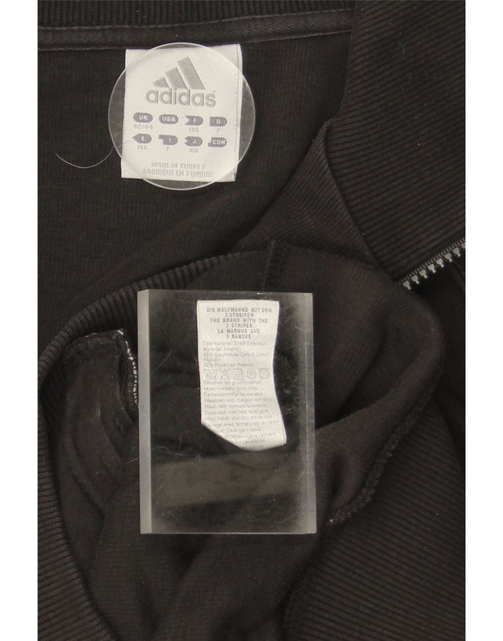 ADIDAS Mens Tracksuit Top Jacket UK 42/44 Large Black Cotton Vintage Adidas and Second-Hand Adidas from Messina Hembry 