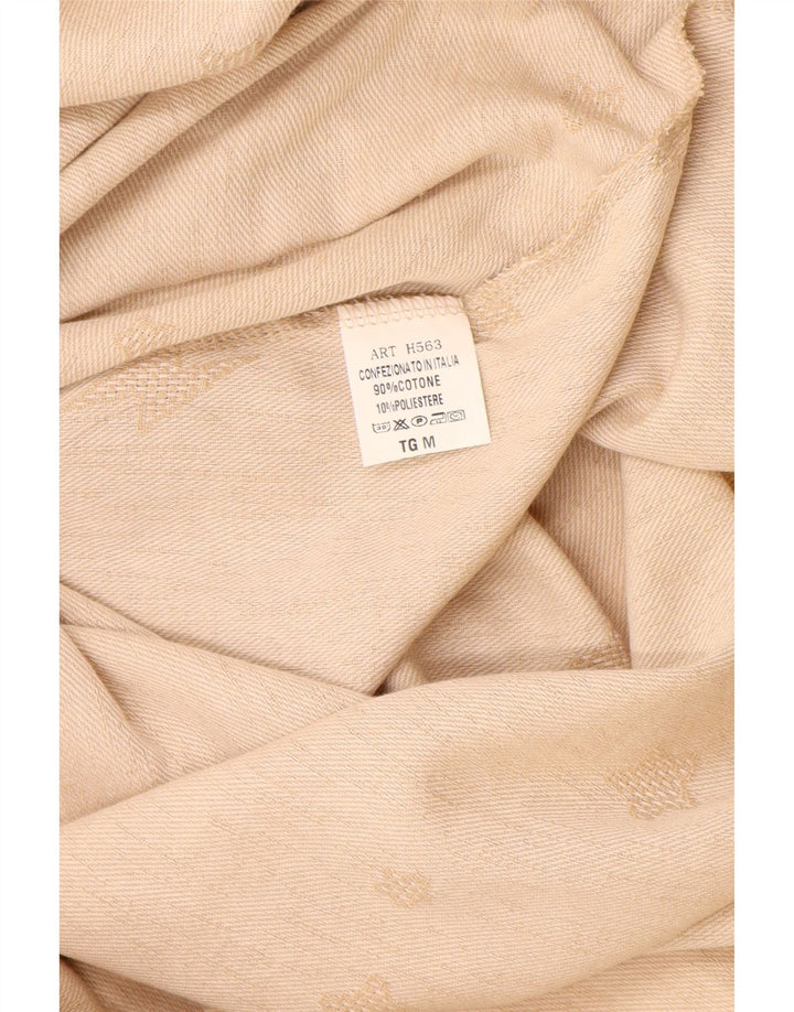 KIKISIX kvinders abstrakt mønster ærmeløs Maxikjole UK 14 Medium Beige