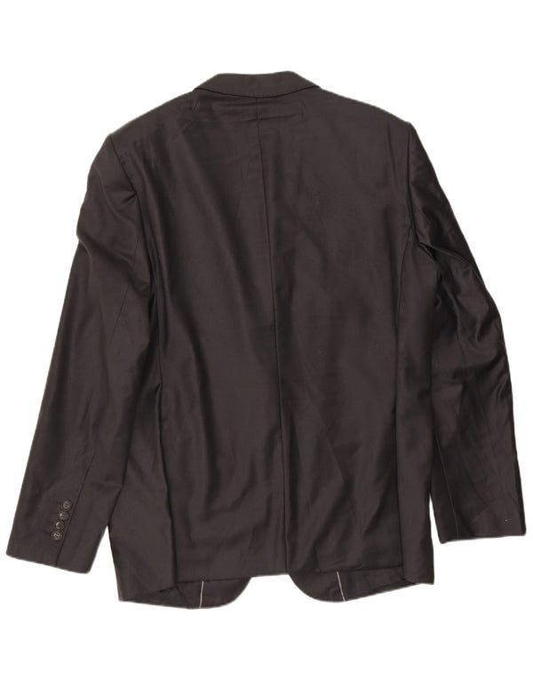 Zara Herre 2-knaps blazerjakke EU 56 XL Sort Uld