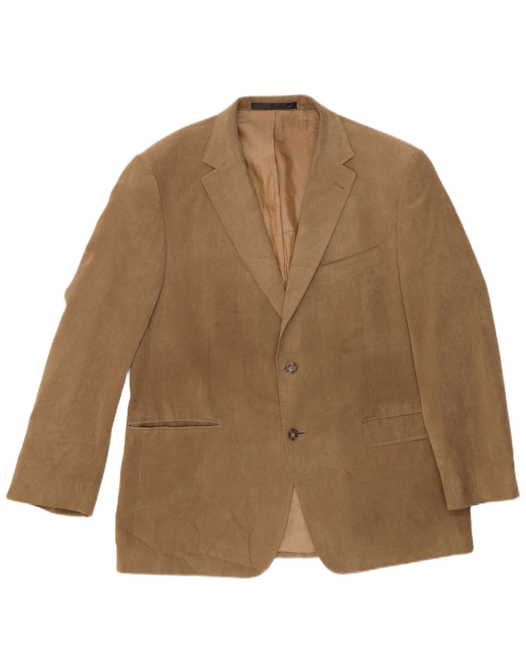 Marks & Spencer Herre 2-knaps blazerjakke UK 42 Stor beige polyester