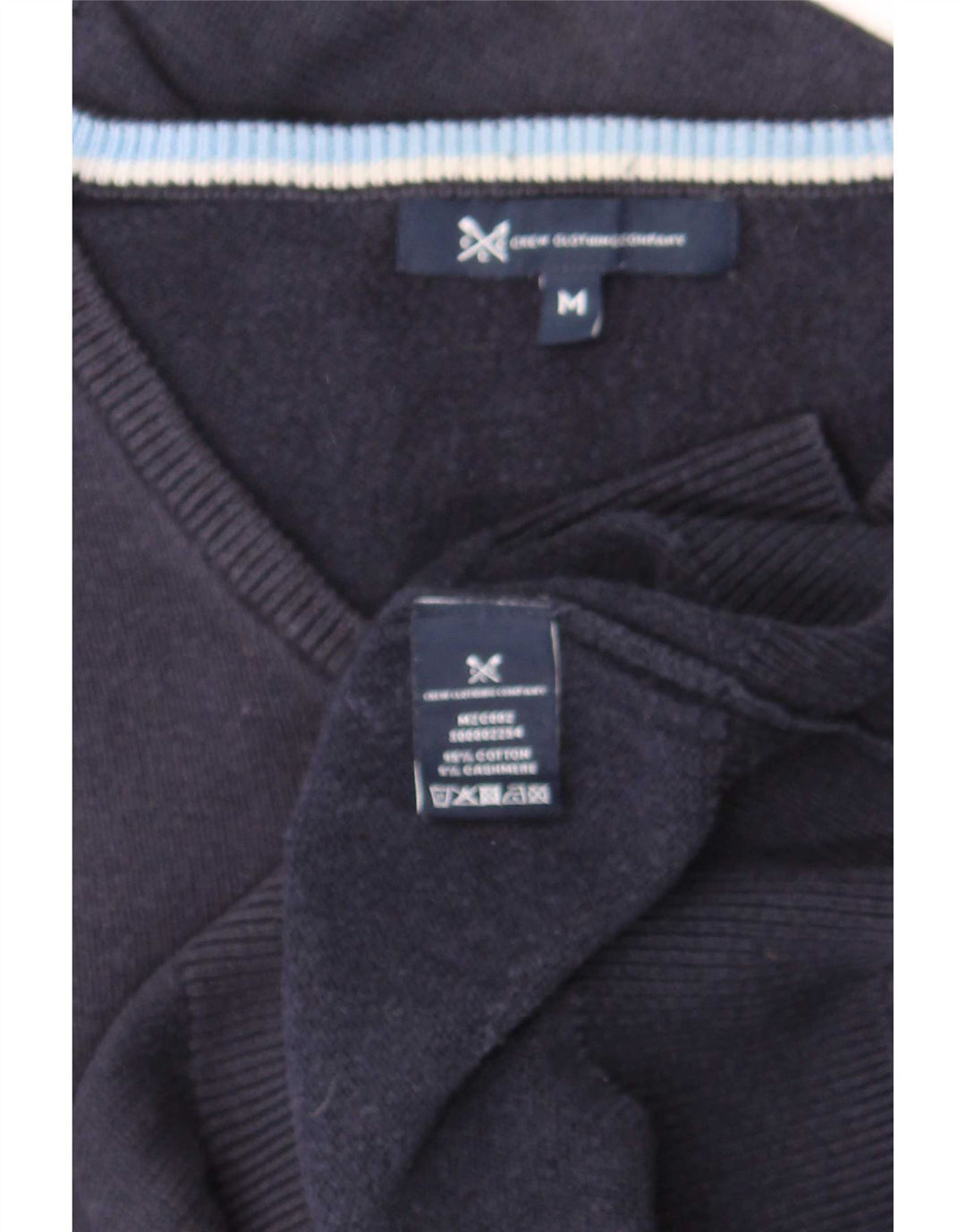 Besætningstøj Herre V-hals sweater Medium Marineblå Bomuld