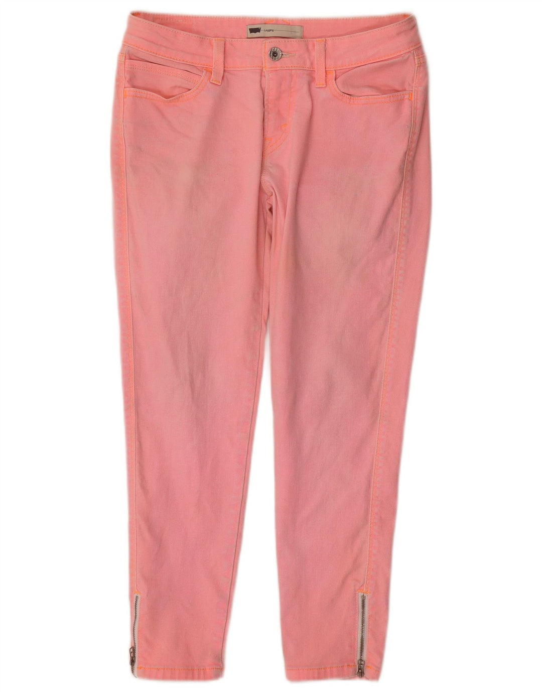LEVI'S Womens Crop Legging Skinny Jeans W29 L25 Pink Bomuld