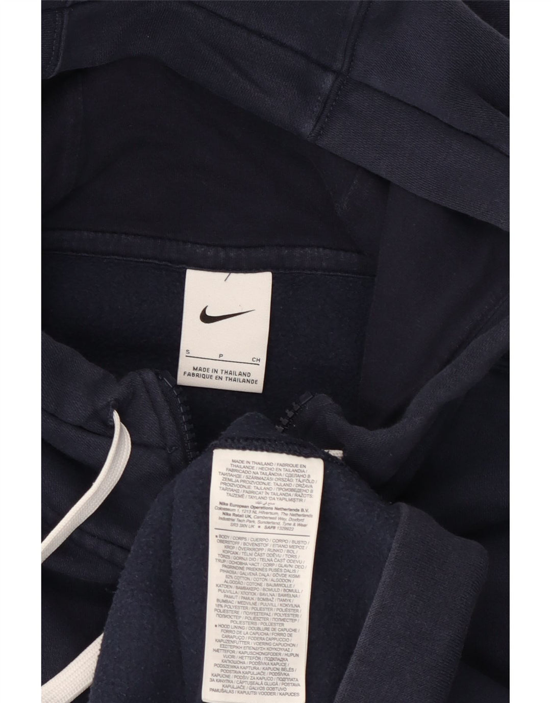 Nike Hættetrøje med lynlås til mænd, lille marineblå bomuld