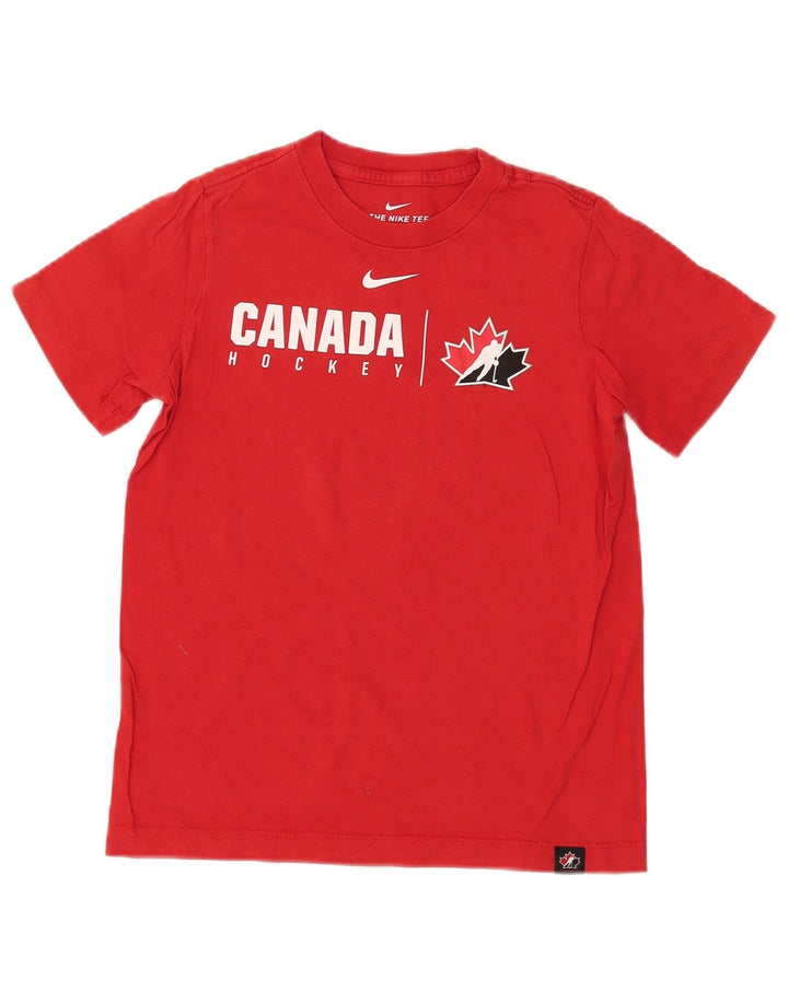 Nike Boys Athletic Cut Grafisk T-shirt Top 10-11 år Medium Rød