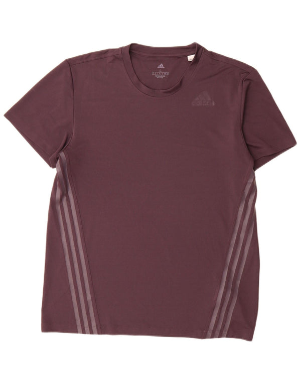 Adidas Herre T-Shirt Top Stor Lilla Polyester