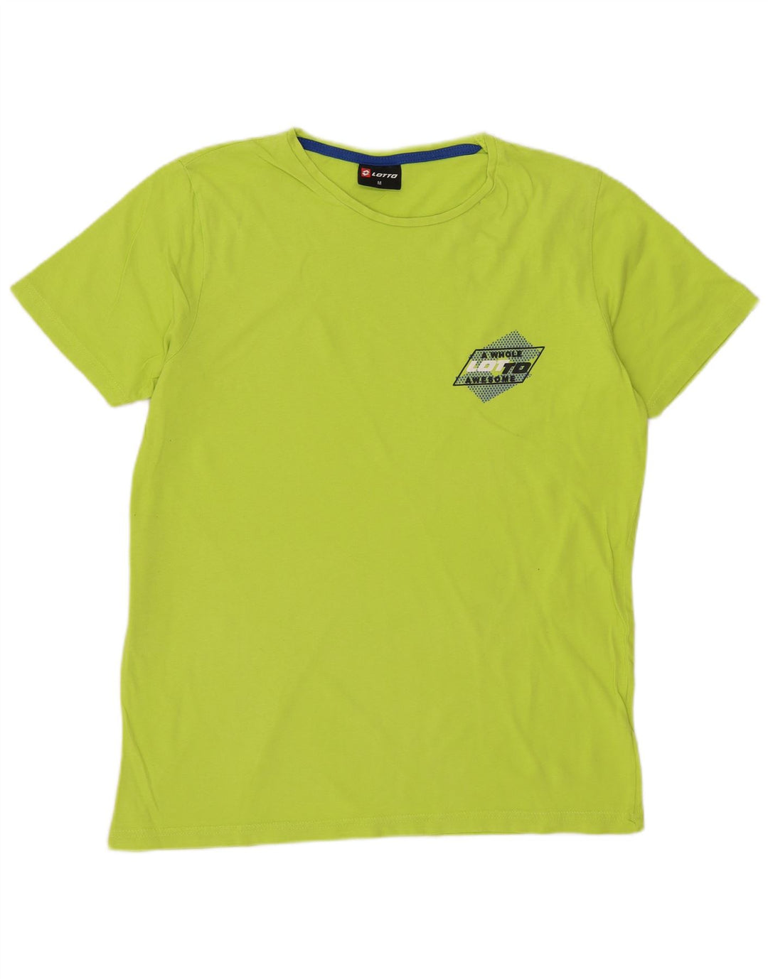 LOTTO Herre Grafisk T-Shirt Top Medium Grøn Bomuld