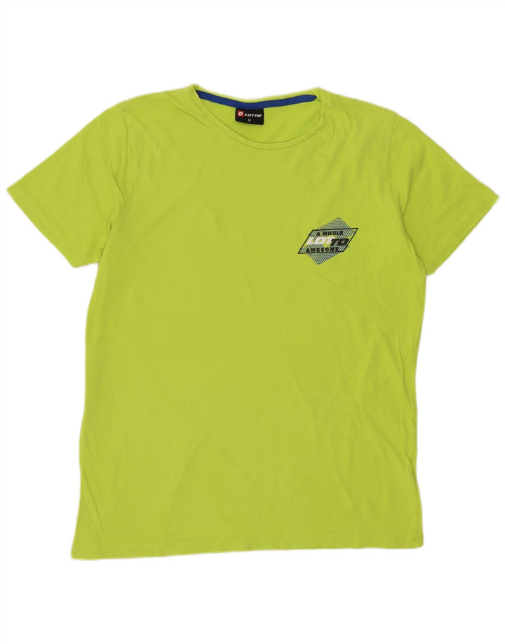 LOTTO Herre Grafisk T-Shirt Top Medium Grøn Bomuld