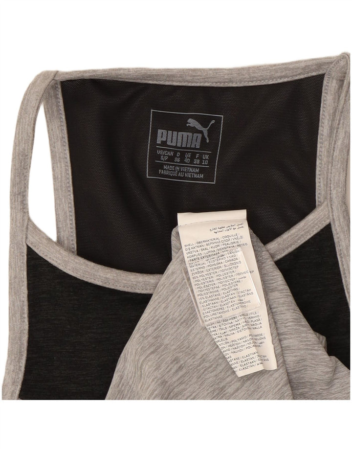 Puma Damevest Top UK 10 Small Grey Colourblock Polyester