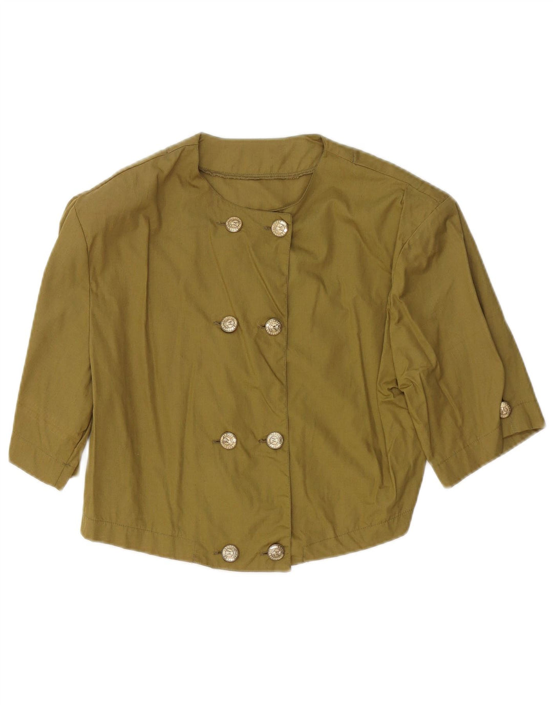 Vintage dame cardigantop med 1/2 ærmer UK 14 mellemgrøn