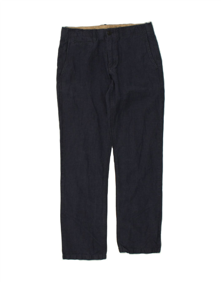 GAP Womens Straight Chino Trousers W30 L29 Navy Blue Flax | Vintage Gap | Thrift | Second-Hand Gap | Used Clothing | Messina Hembry 