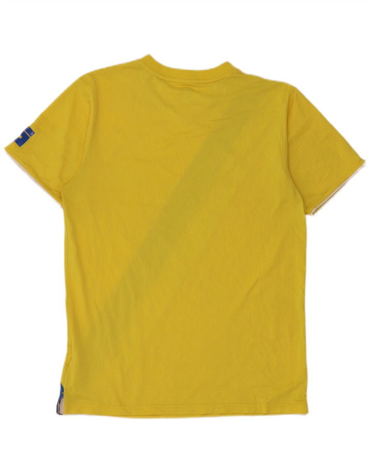 Nike grafisk T-shirt top til mænd UK 39/41 Medium Yellow Colourblock Polyester