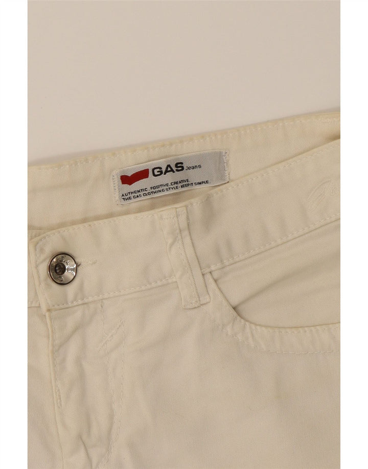 GAS Womens Denim Shorts W32 Large Off White Cotton Vintage Gas and Second-Hand Gas from Messina Hembry 