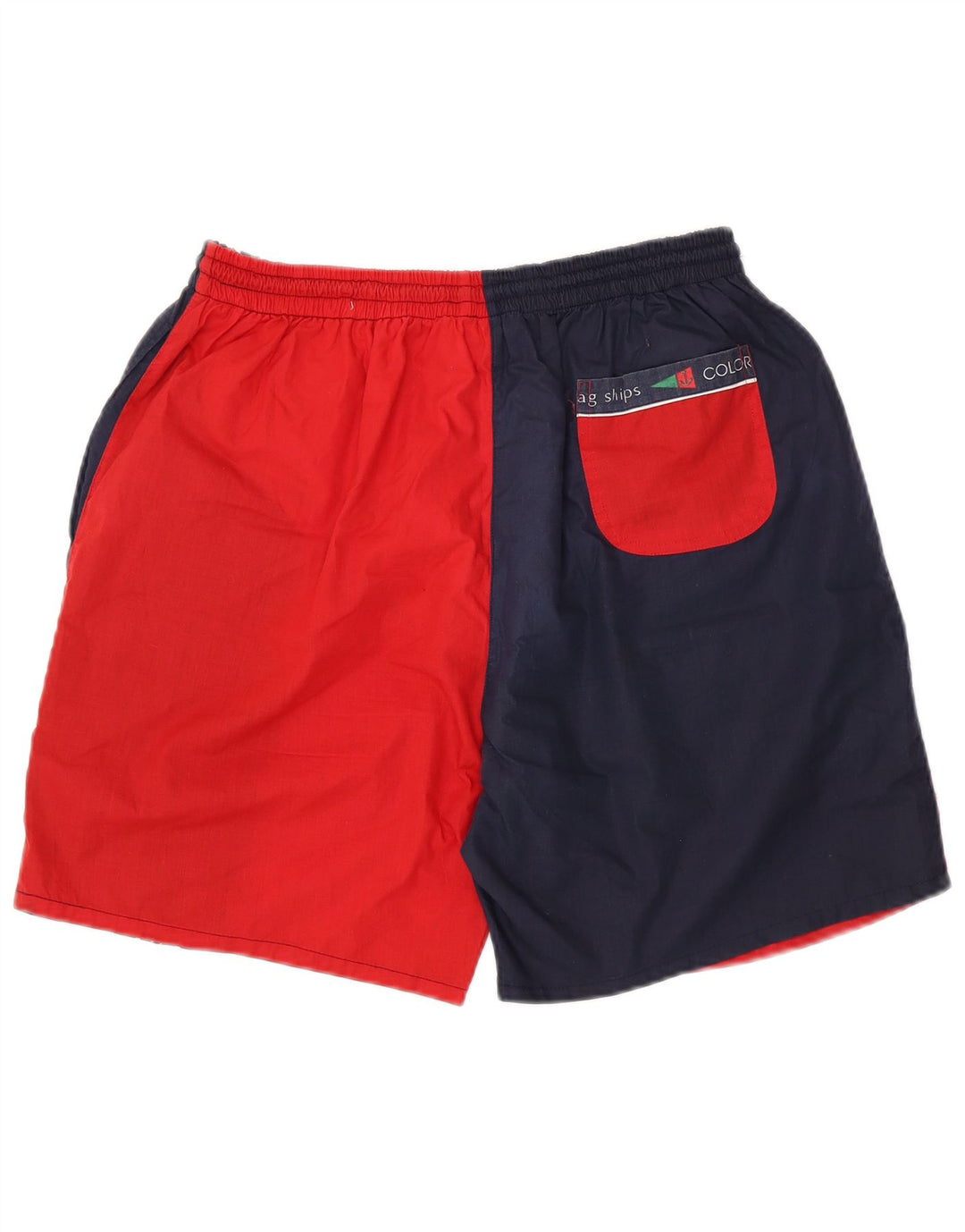 Vintage herre grafiske sportsshorts XL flerfarvet Colourblock Polyester