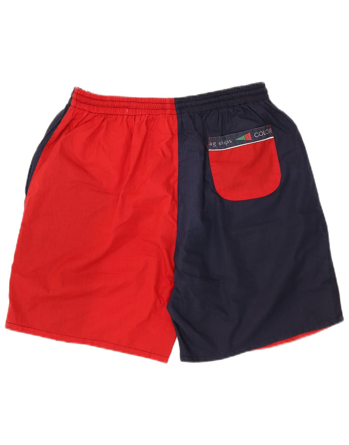 Vintage herre grafiske sportsshorts XL flerfarvet Colourblock Polyester