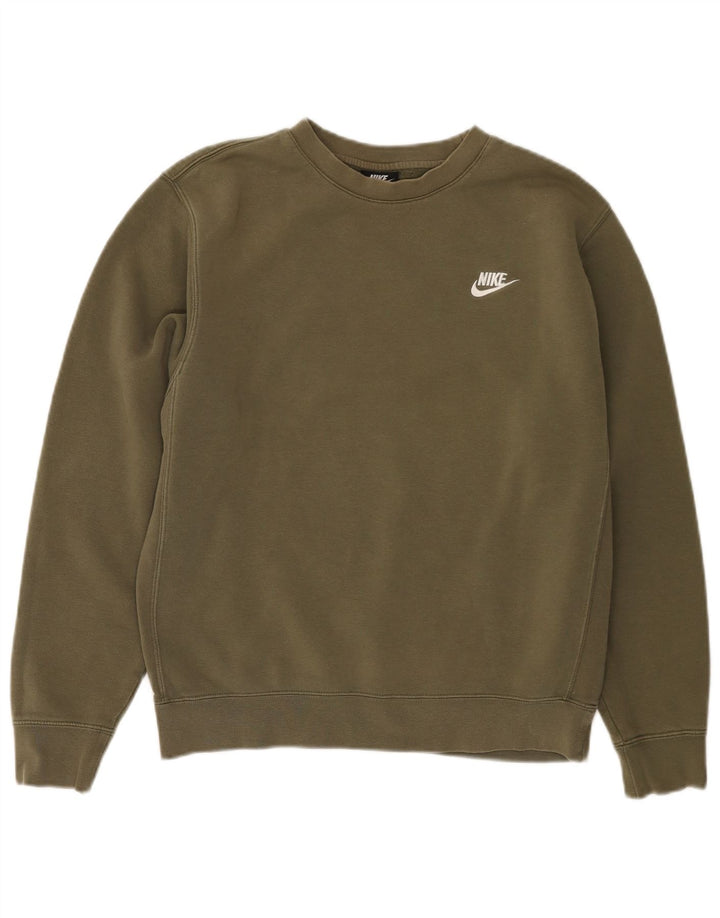 NIKE Sweatshirt til mænd, lille Khaki Bomuld