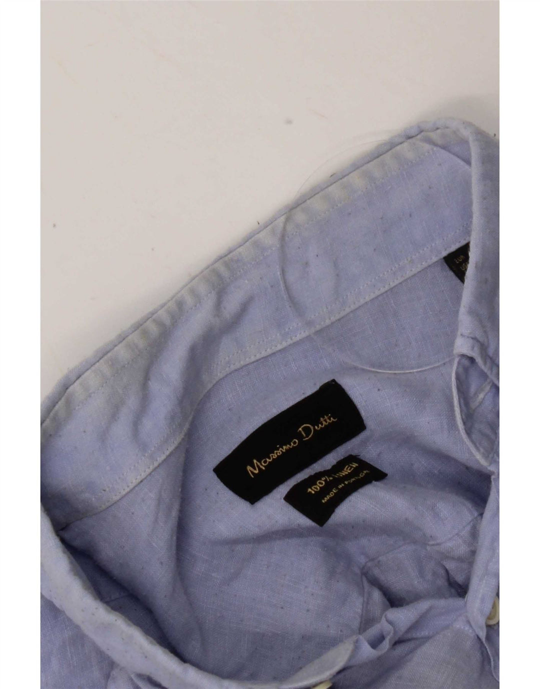 Massimo Dutti Herreskjorte XL Blå Linned