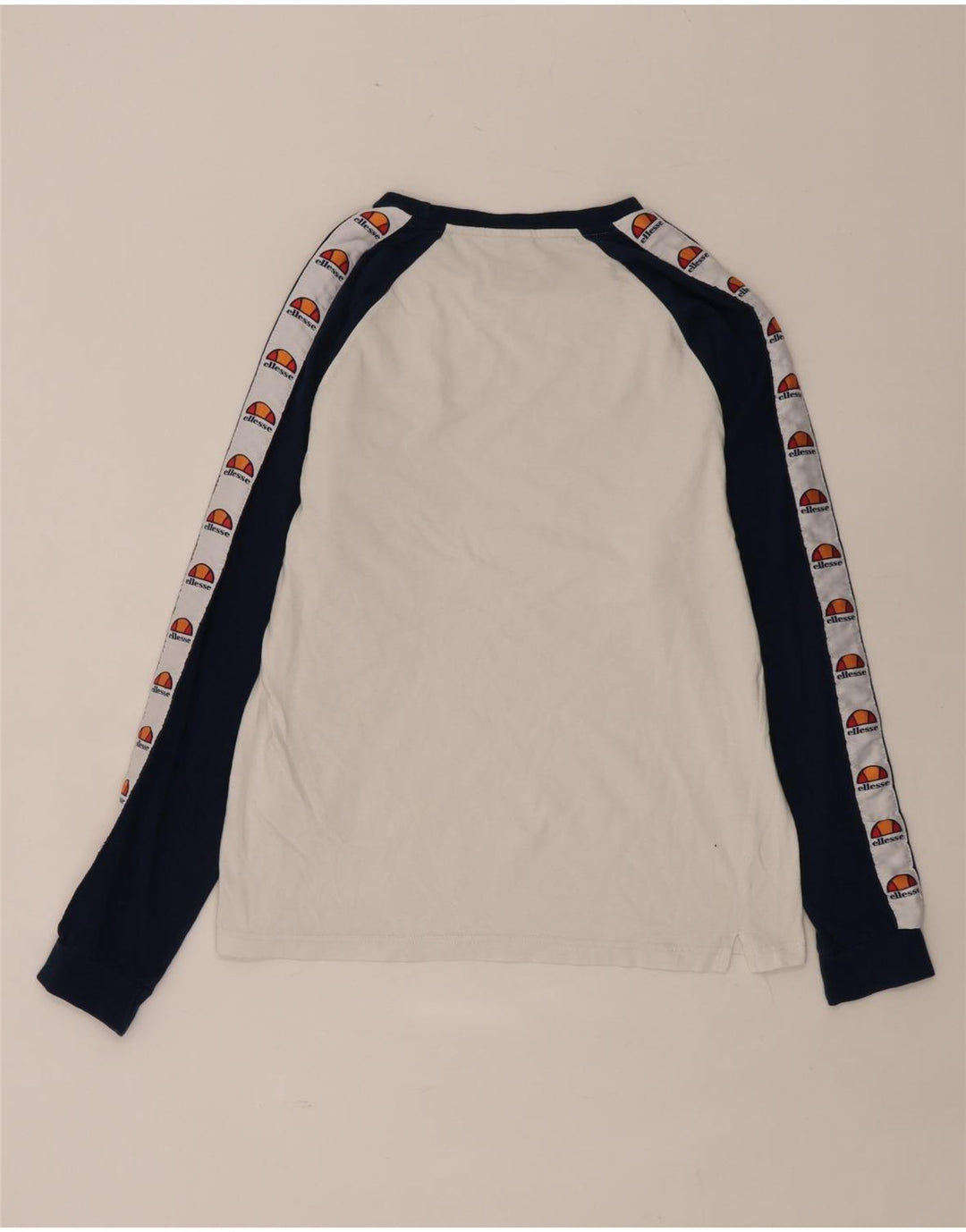 ELLESSE Herre Grafisk Top Langærmet Medium Hvid Colourblock Bomuld