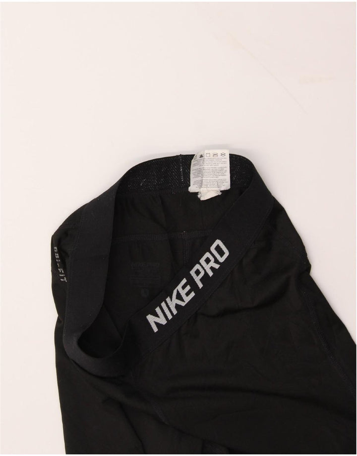 NIKE Womens Dri Fit Graphic Leggings UK 8 Small  Black Polyester Vintage Nike and Second-Hand Nike from Messina Hembry 