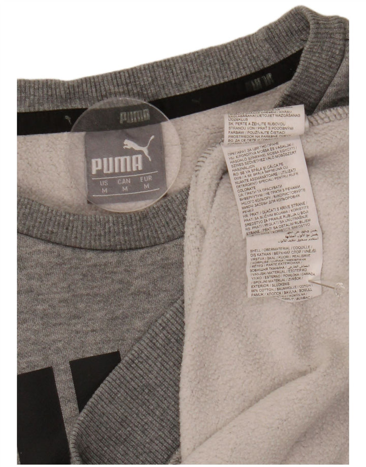 Puma Herre grafisk sweatshirt Jumper Medium Grey Flecked Bomuld