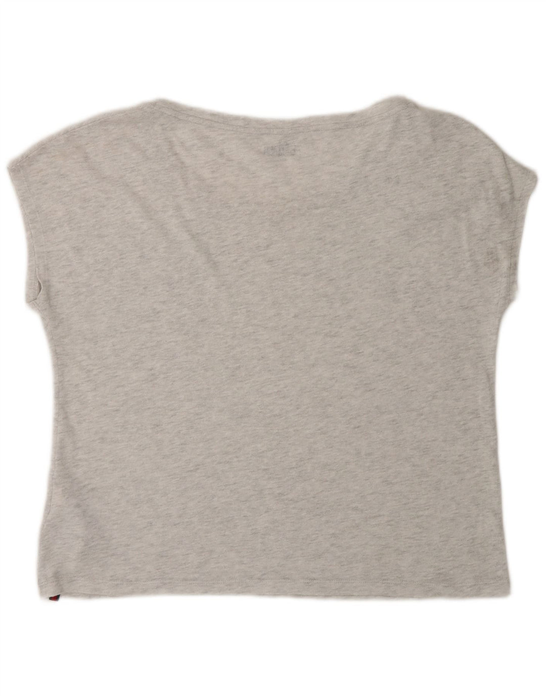 TOMMY HILFIGER Womens Oversized T-Shirt Top UK 10 Small Grey Cotton