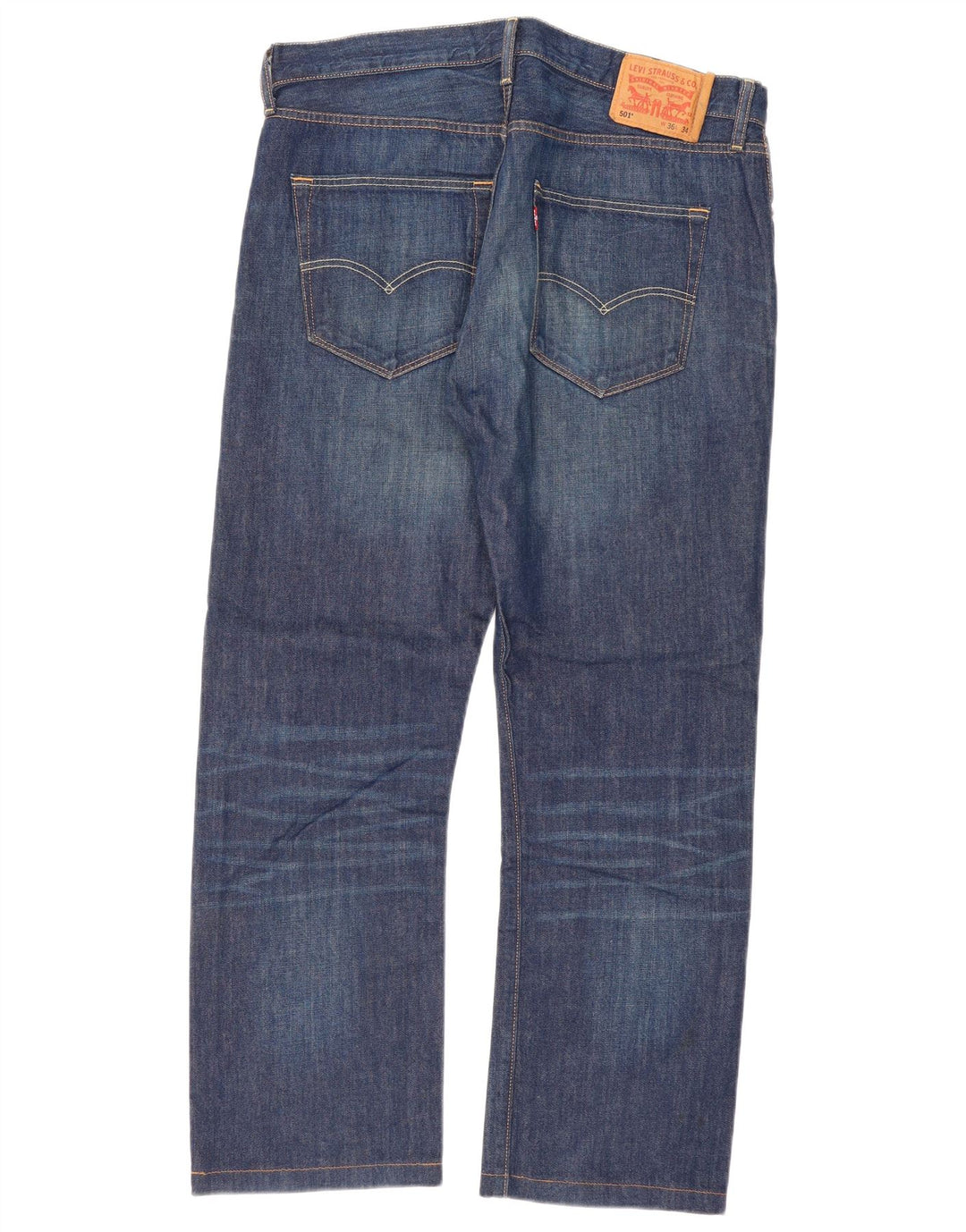 Levi's Herre 501 lige jeans W36 L30 blå bomuld