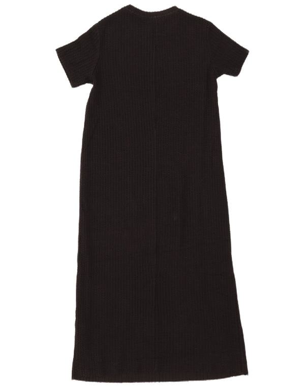 Zara Dame Trafaluc T-Shirt Kjole UK 10 Small Black Bomuld