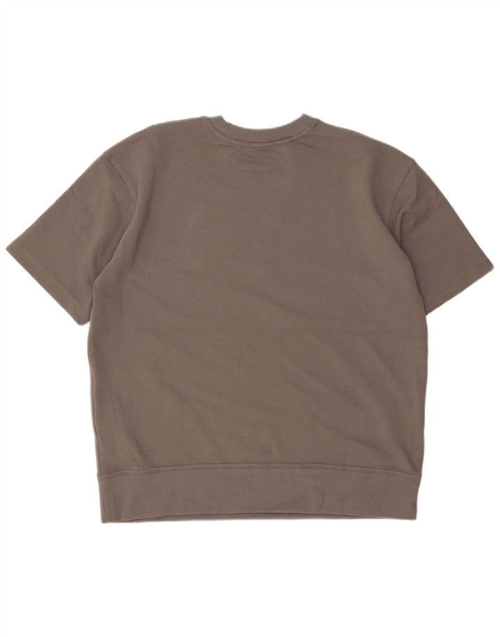 Zara Kortærmet Oversized Sweatshirt Jumper UK 14 Medium Grå til kvinder