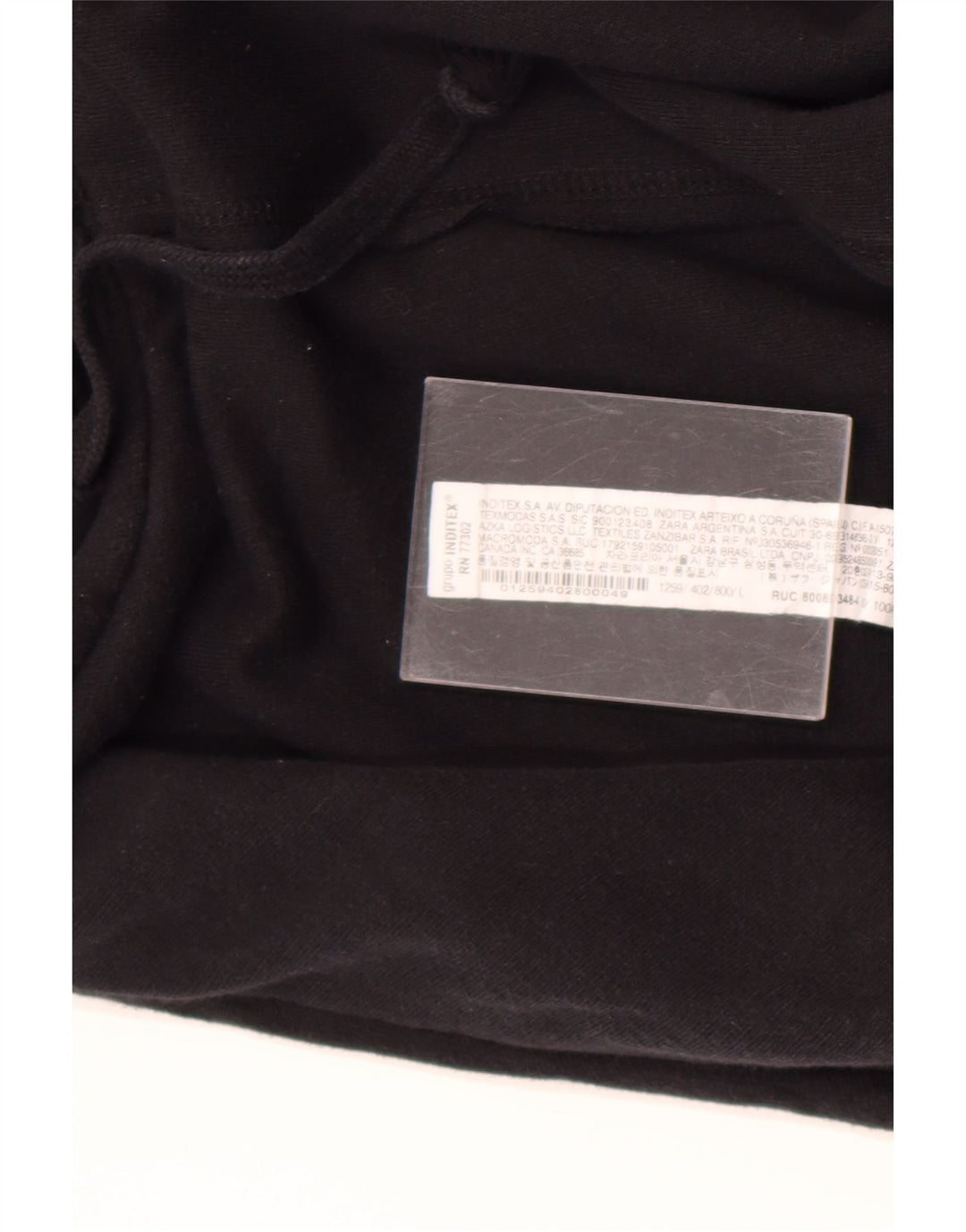 Zara Herre Hættetrøje Jumper Stor Sort Bomuld