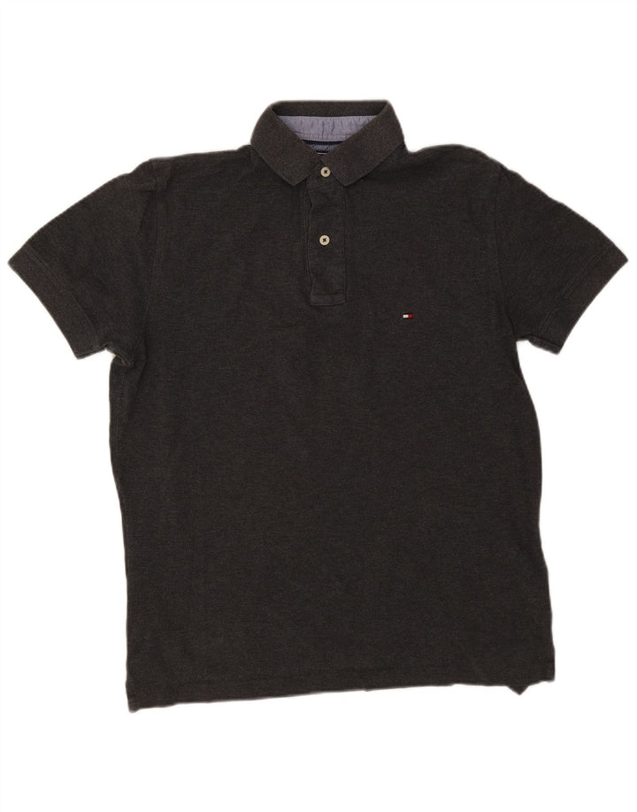 Tommy Hilfiger Herre Polo Shirt Lille Grå Bomuld