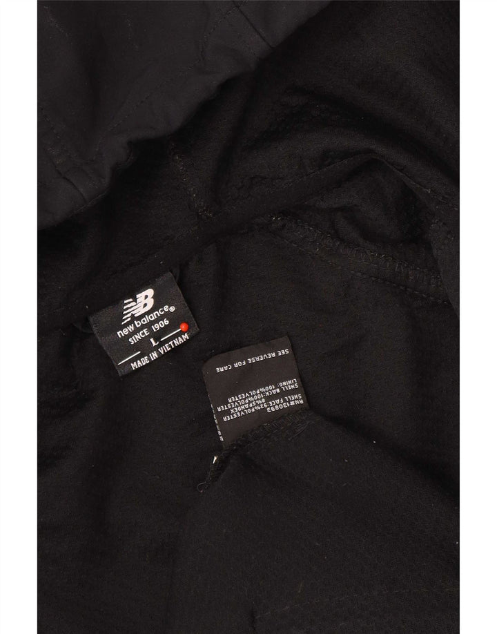 New Balance Træningsdragt med hætte til mænd, topjakke, stor sort polyester