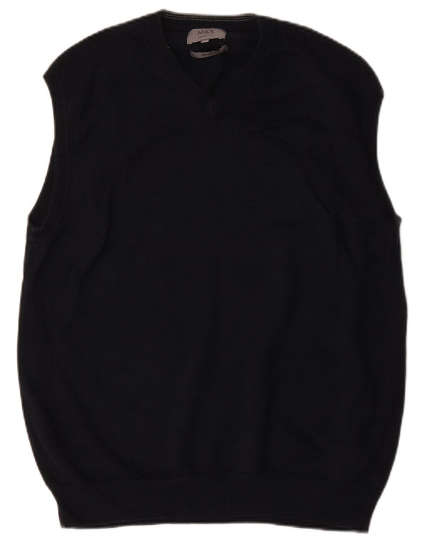 Marks & Spencer Herrevest Tank Top Stor Marineblå Bomuld