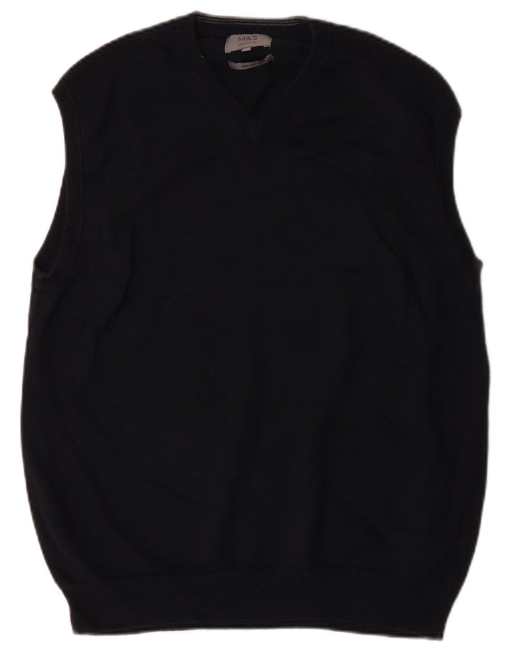 Marks & Spencer Herrevest Tank Top Stor Marineblå Bomuld