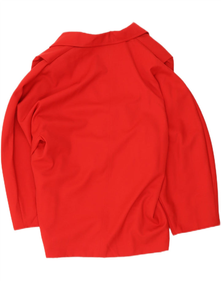 Max Mara Dame Dobbeltradet Oversized Blazer Jacket UK 10 Lille Rød