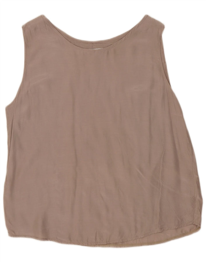 ACCORDO Dame ærmeløs bluse Top UK 16 Large Grå