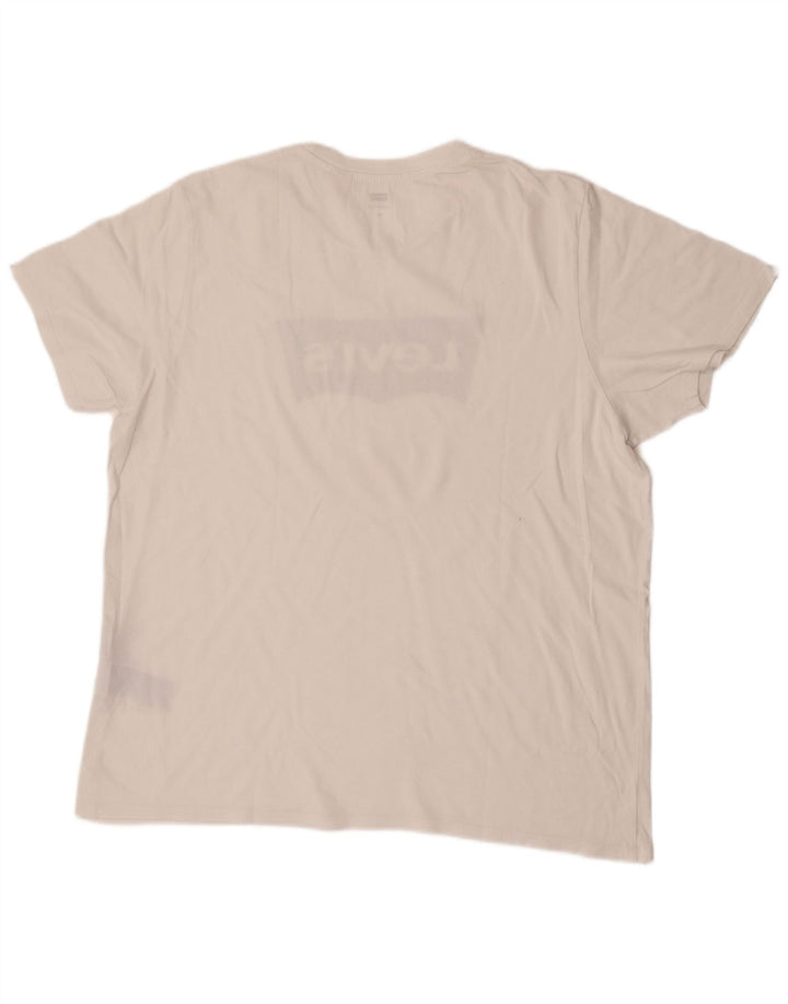 Levi's Herre grafisk T-shirt top 2XL hvid bomuld