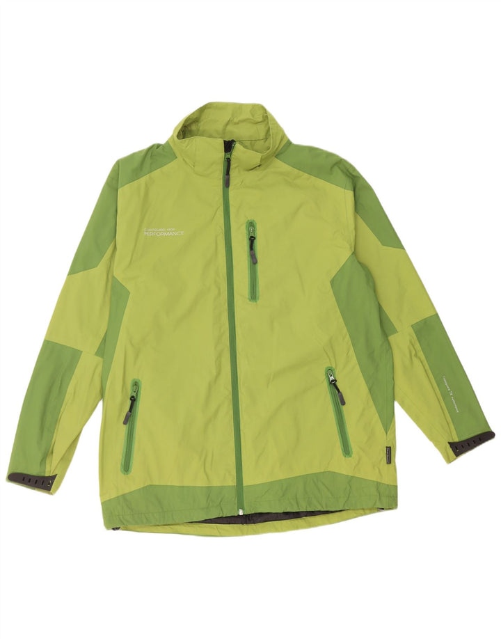 Coast Guard Regnjakke til mænd UK 40 Large Green Colourblock Nylon