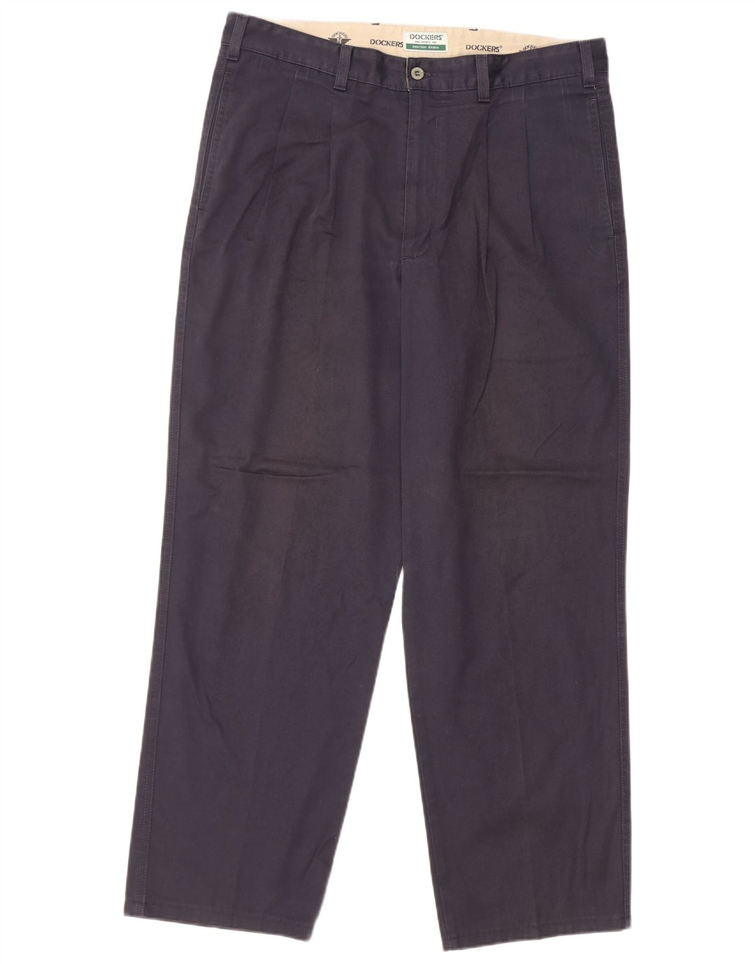 DOCKERS Herre Khakis Pegged Chino Bukser W36 L32 Marineblå Bomuld