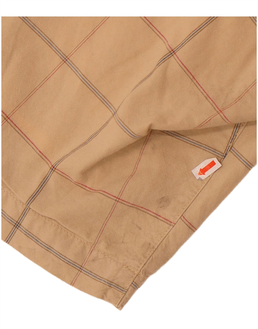 Converse Chino Shorts til mænd Medium W32 Beige ternet bomuld
