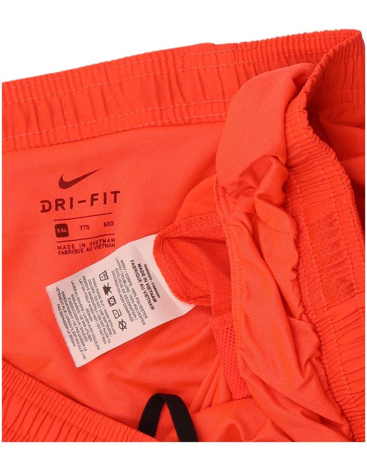 Nike Dame Dri Fit sportsshorts UK 20 2XL Orange Polyester