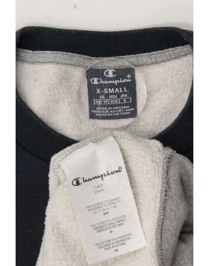 CHAMPION Herre Sweatshirt Jumper XS Grå Colourblock Bomuld