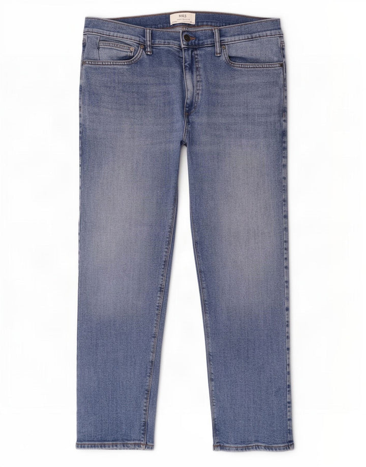 Marks & Spencer Straight Jeans til mænd W36 L29 blå bomuld