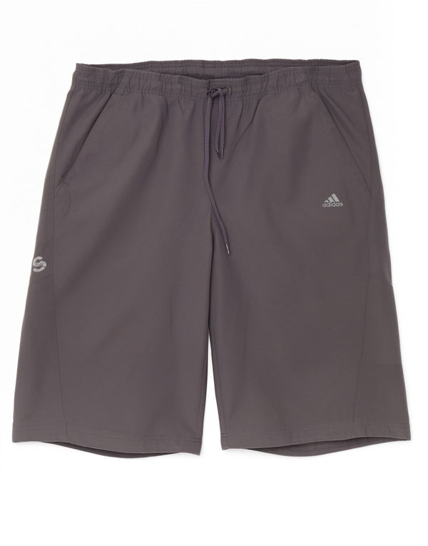 Adidas Herre grafiske sportsshorts store grå polyestersports