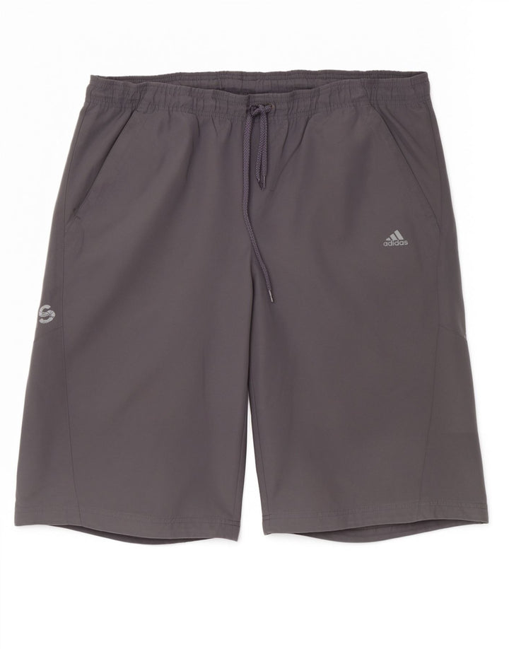 Adidas Herre grafiske sportsshorts store grå polyestersports
