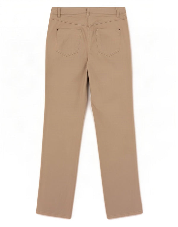 M&Co Dame Straight Jeans UK 10 Small W28 L29 Beige Bomuld