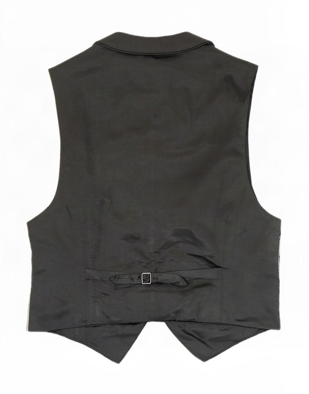 Vintage herre abstrakt mønster vest lille grå rayon