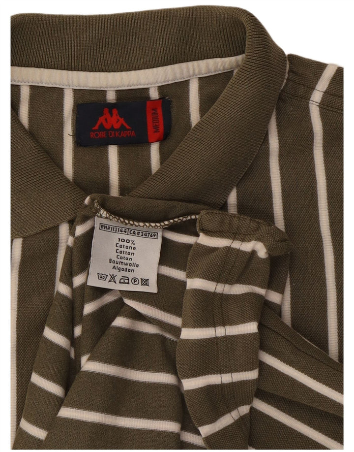 Kappa herre polo skjorte medium Khaki stribet bomuld