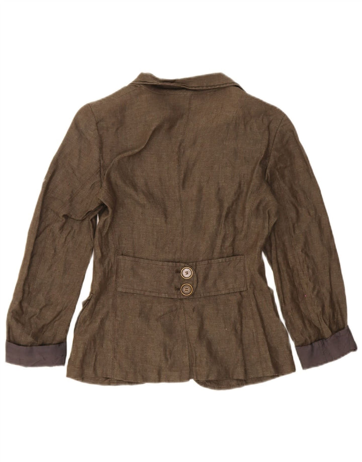 Max & Co. Dame 2-knaps blazerjakke UK 6 XS Brun hør