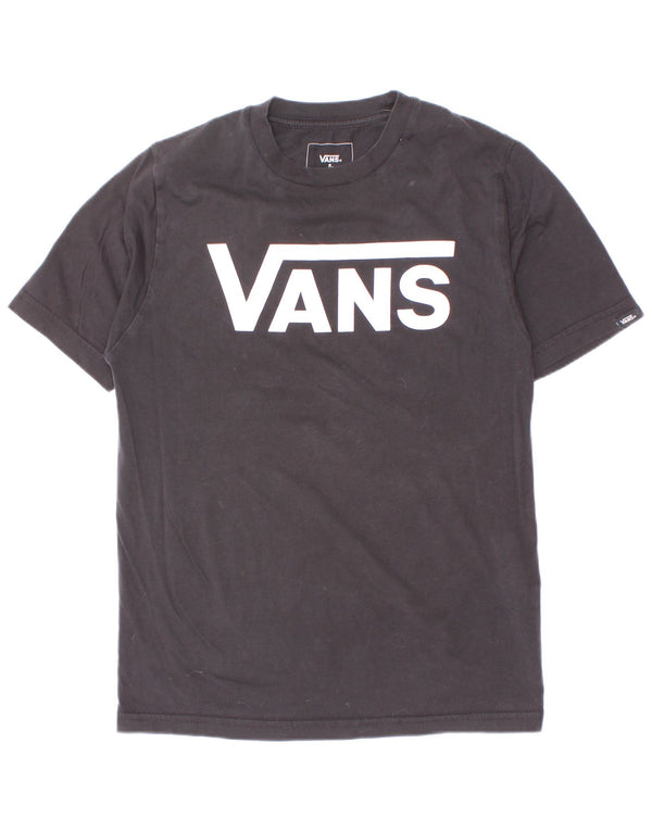 Vans Boys Classic Fit Grafisk T-Shirt Top 8-9 år Lille sort bomuld