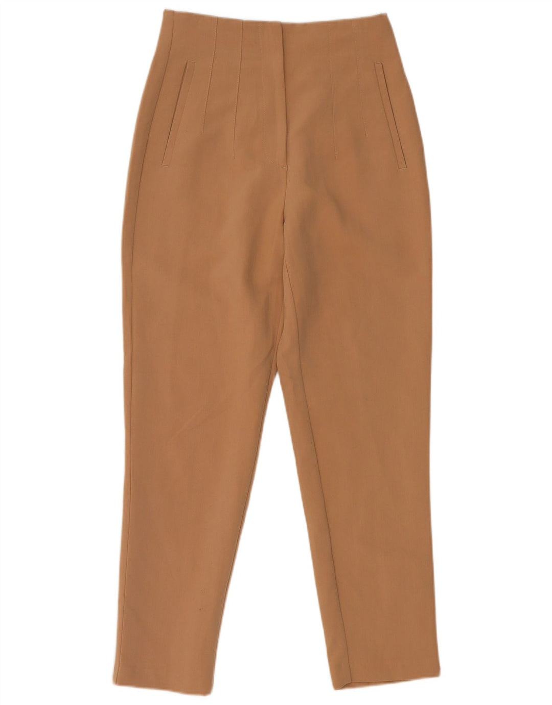 Zara koniske chinobukser til kvinder Small W26 L26 brun polyester