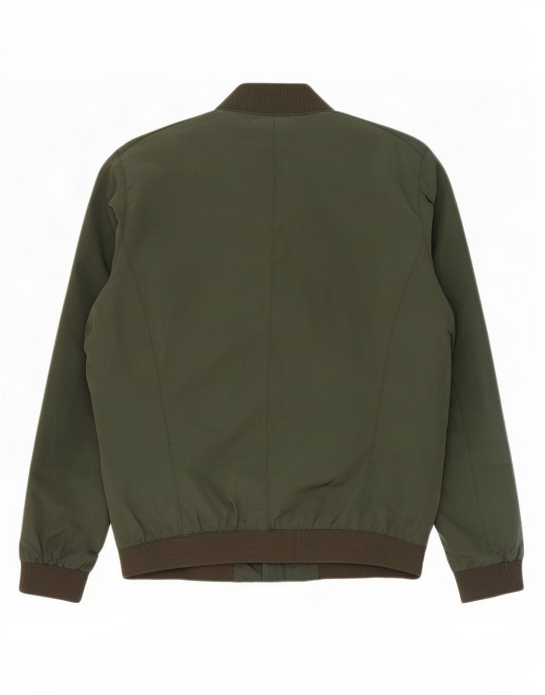 Zara Herre Bomber Jacket UK 40 Large Green Polyester